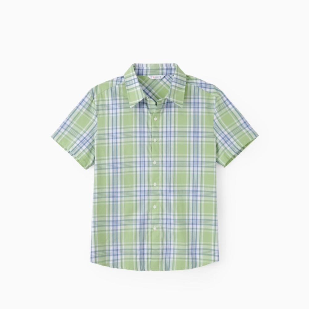 Patpat Men Green Plaid Shirt